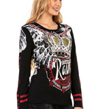 WL284 Femmes Long-Sleeved avec une grande empreinte