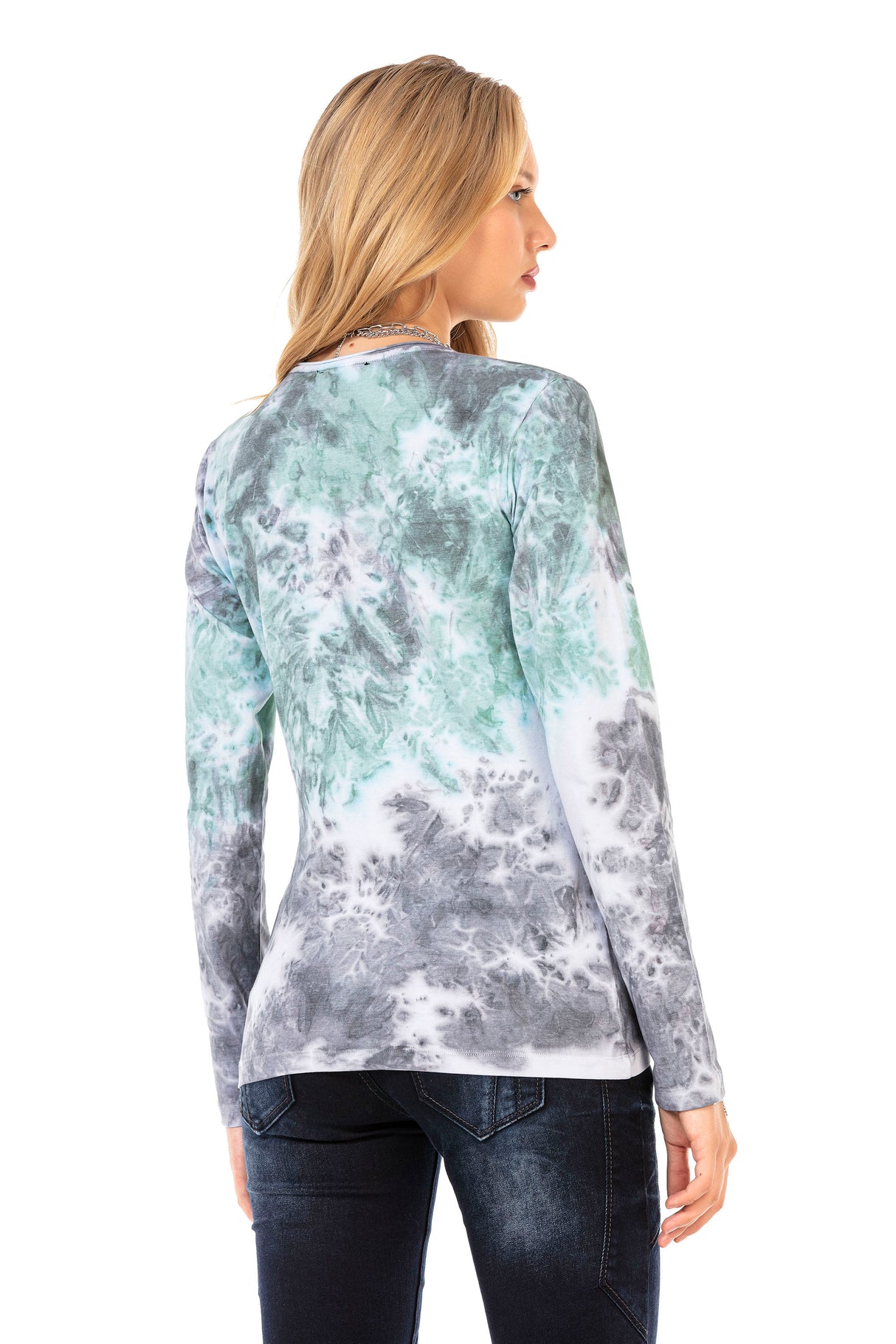 WL291 Damen Langarmshirt mit coolem Markenprint