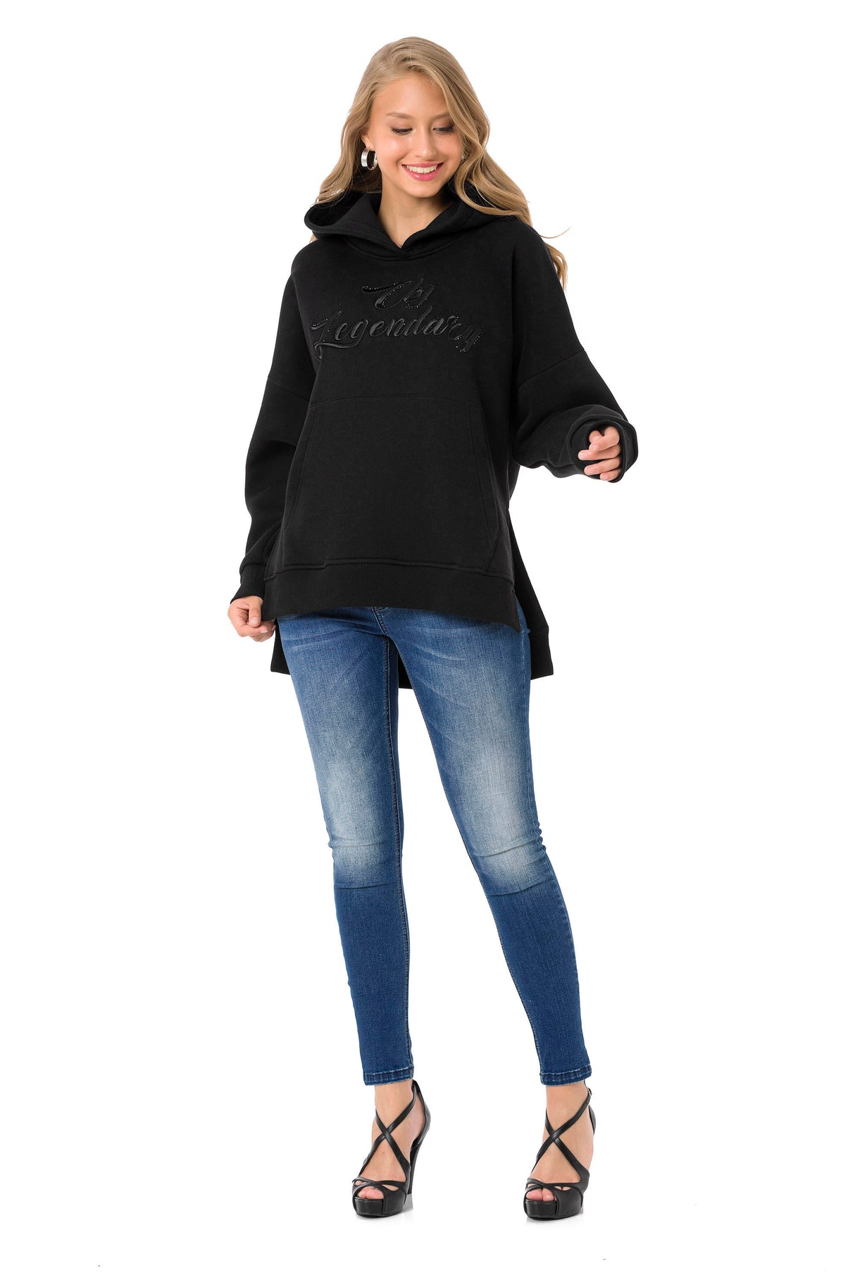 WL331 dames sweatshirt met kap in een coole uitstraling