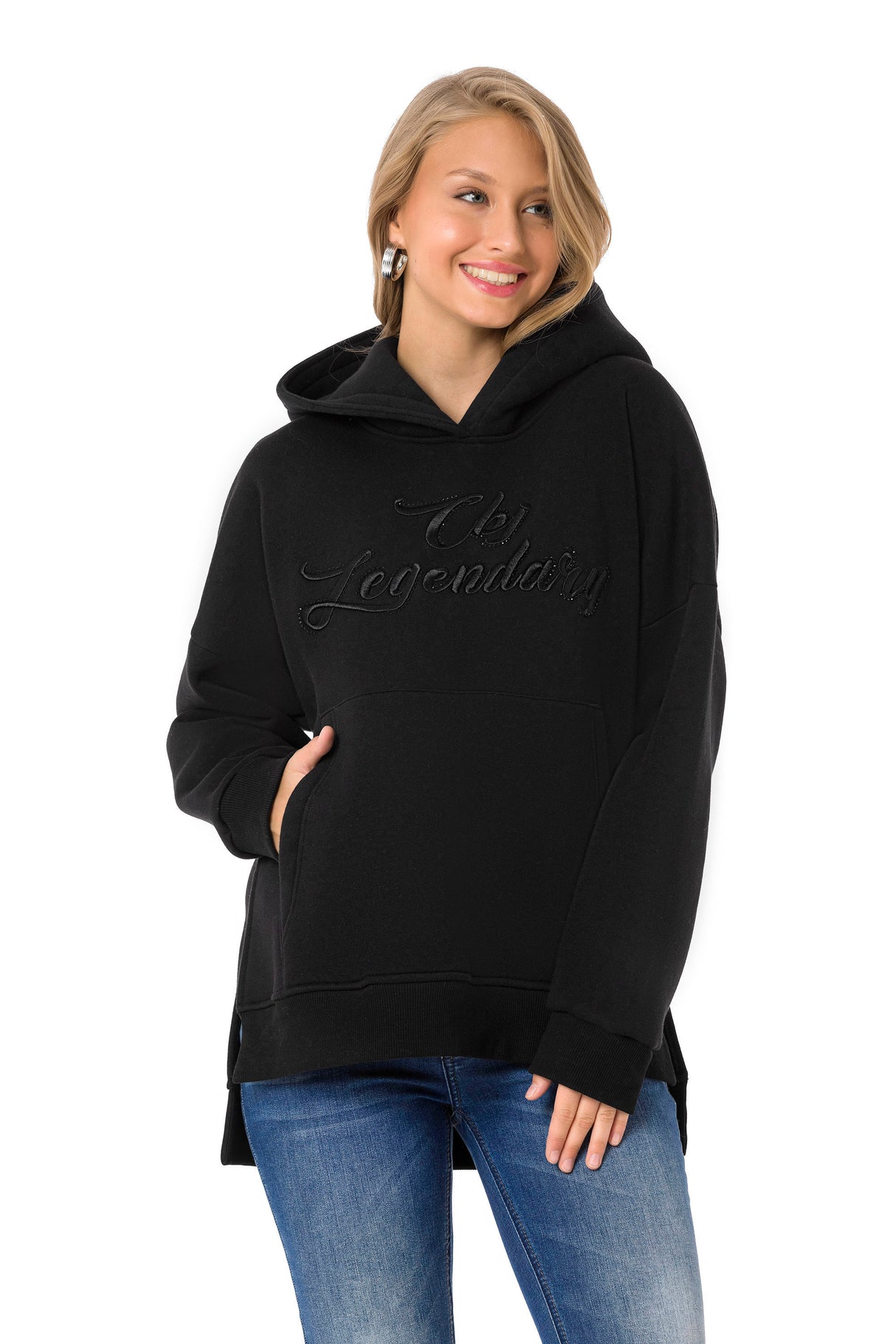 WL331 dames sweatshirt met kap in een coole uitstraling