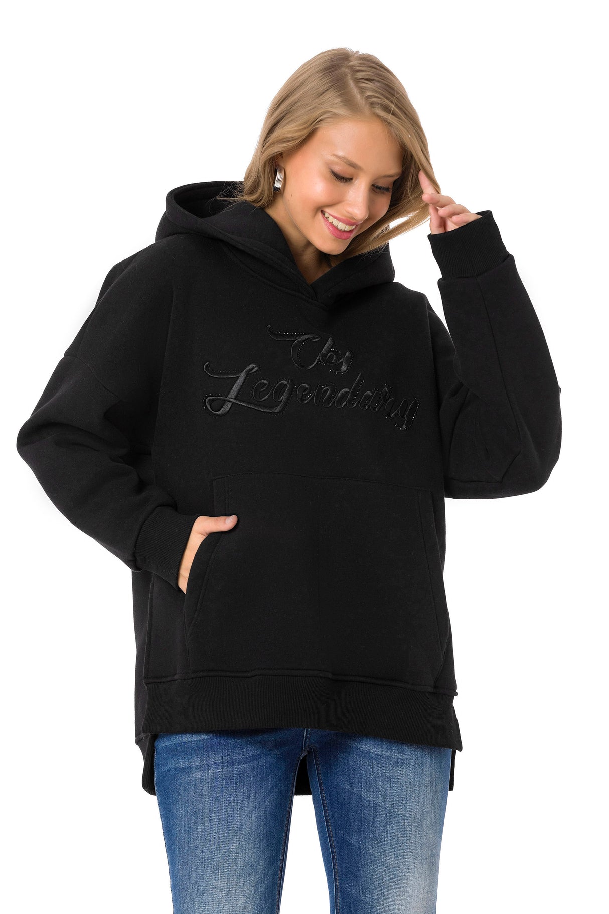 WL331 dames sweatshirt met kap in een coole uitstraling