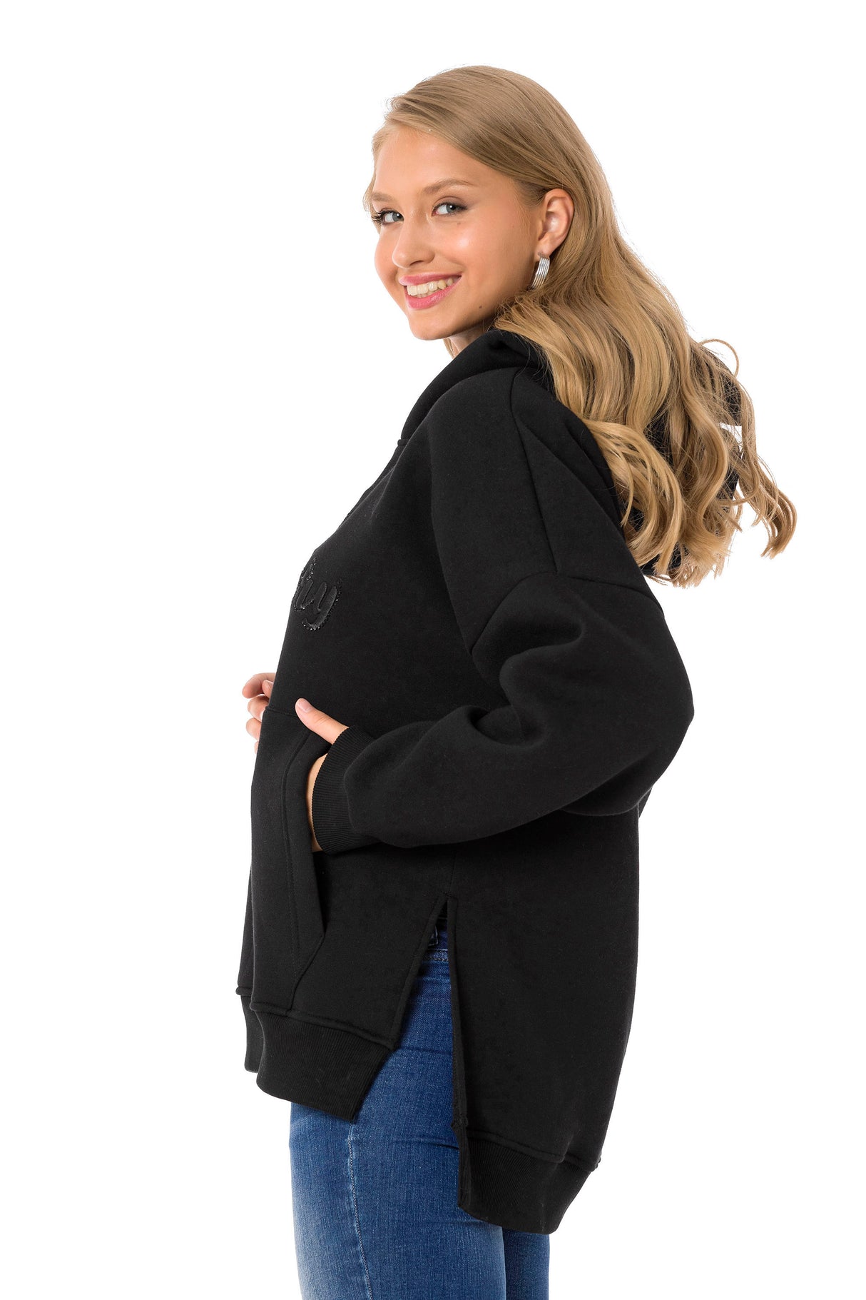 WL331 dames sweatshirt met kap in een coole uitstraling
