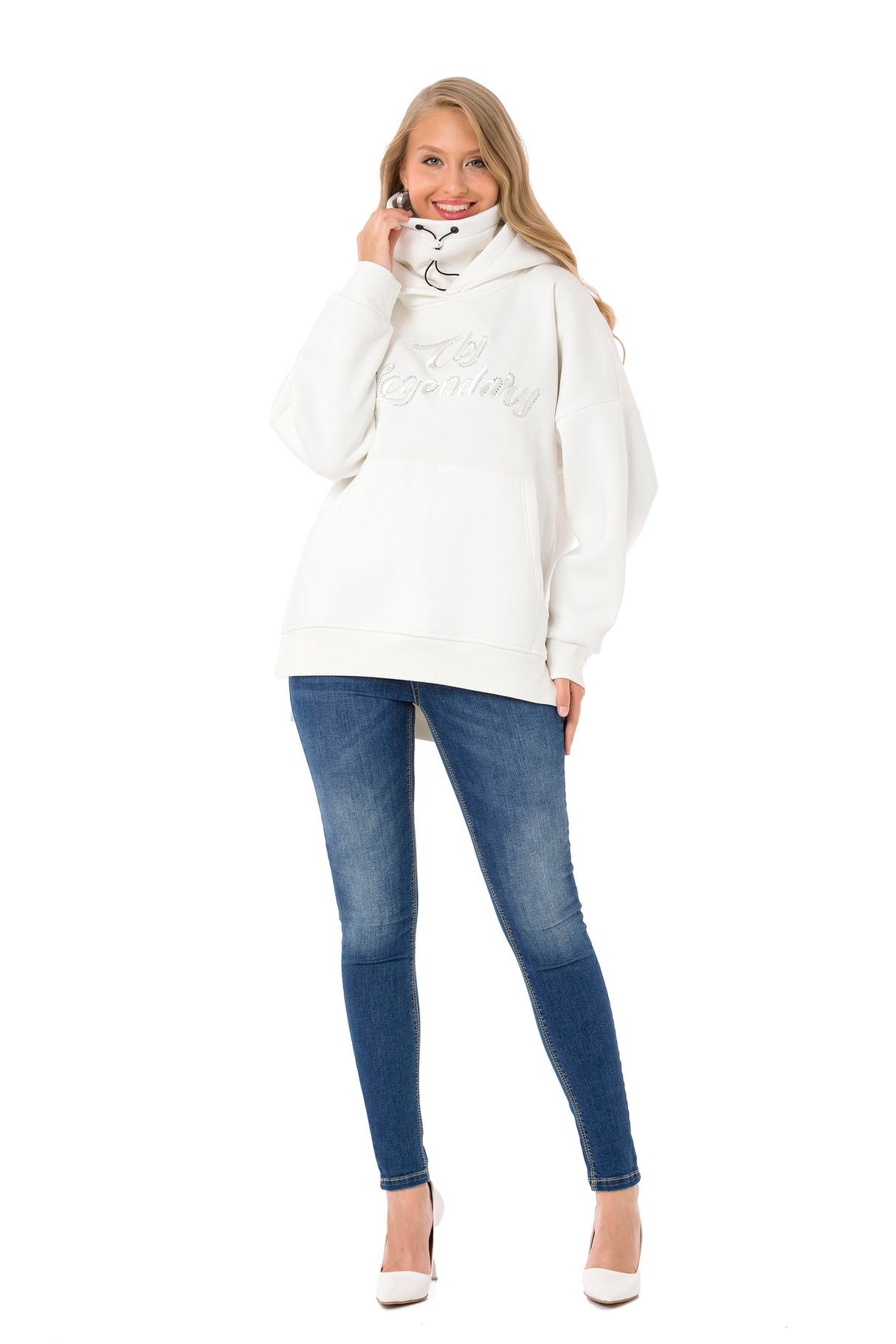 WL331 dames sweatshirt met kap in een coole uitstraling