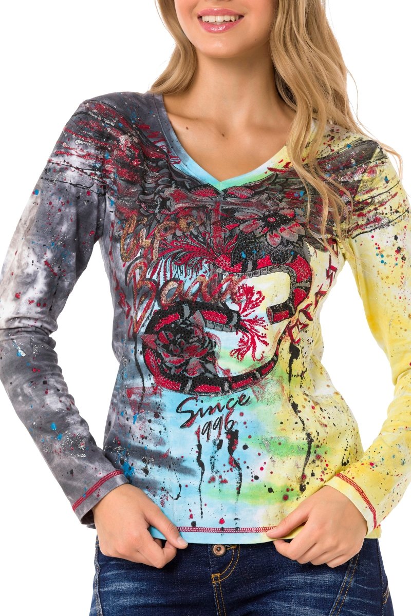 WL339 Camisa de manga larga WL339 con estampado de marca genial