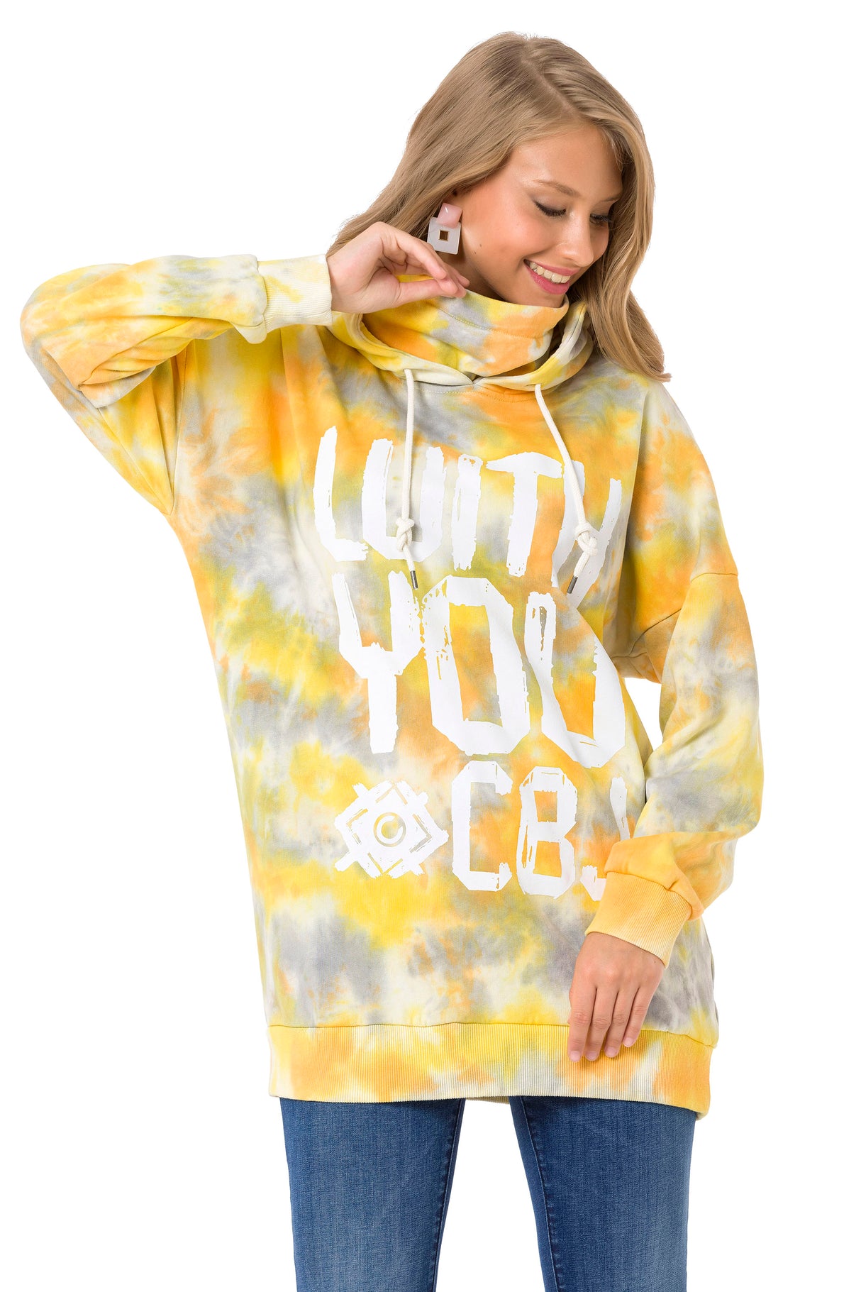 WL346 Sudadera estampado batik con logo