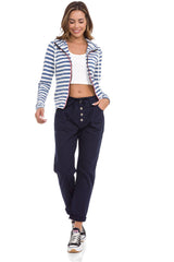 WL354 Sudadera a Rayas para Mujer