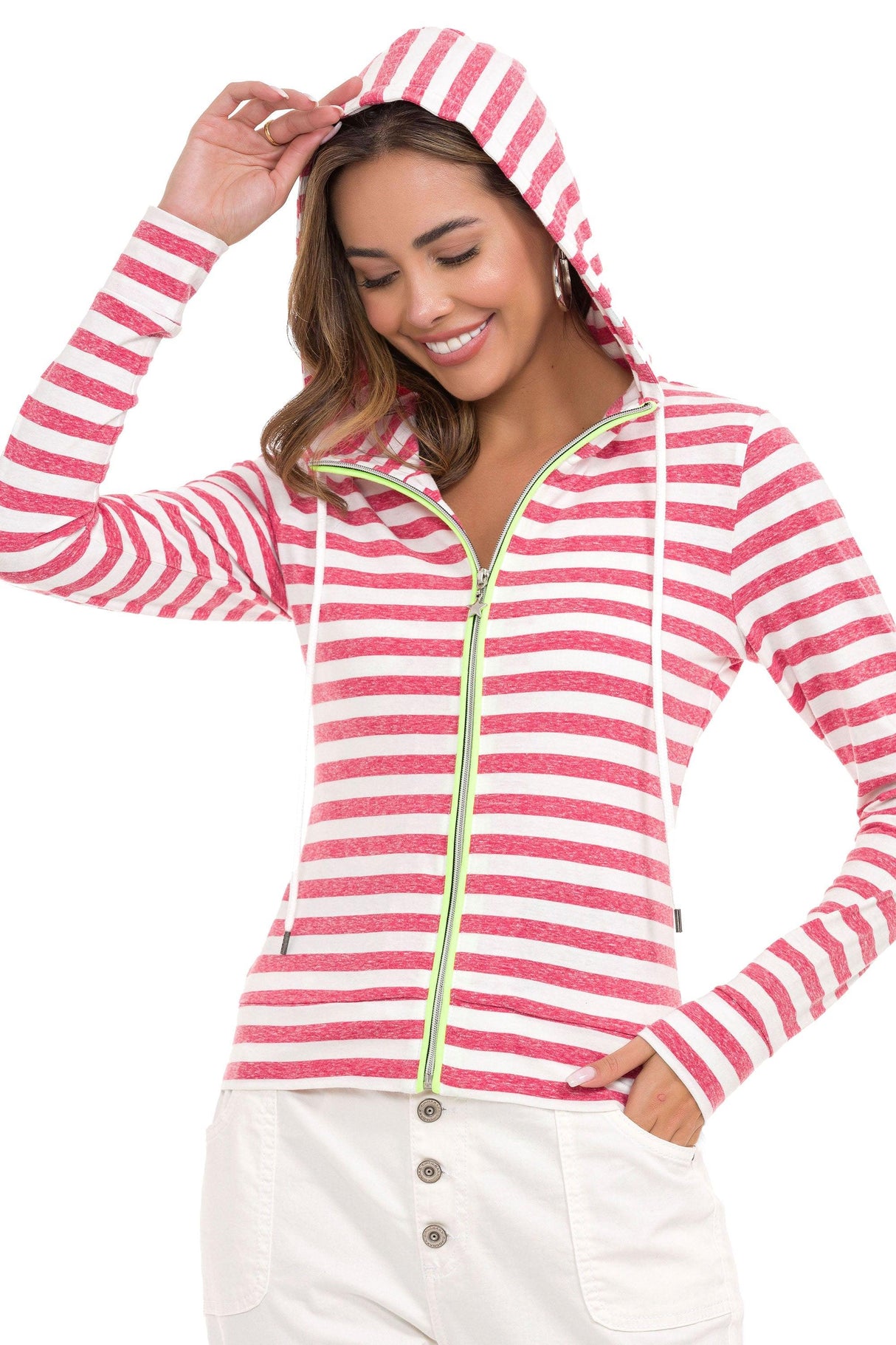 WL354 Sudadera a Rayas para Mujer