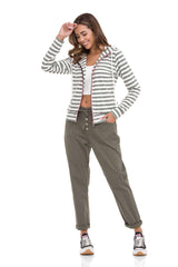 WL354 Sudadera a Rayas para Mujer