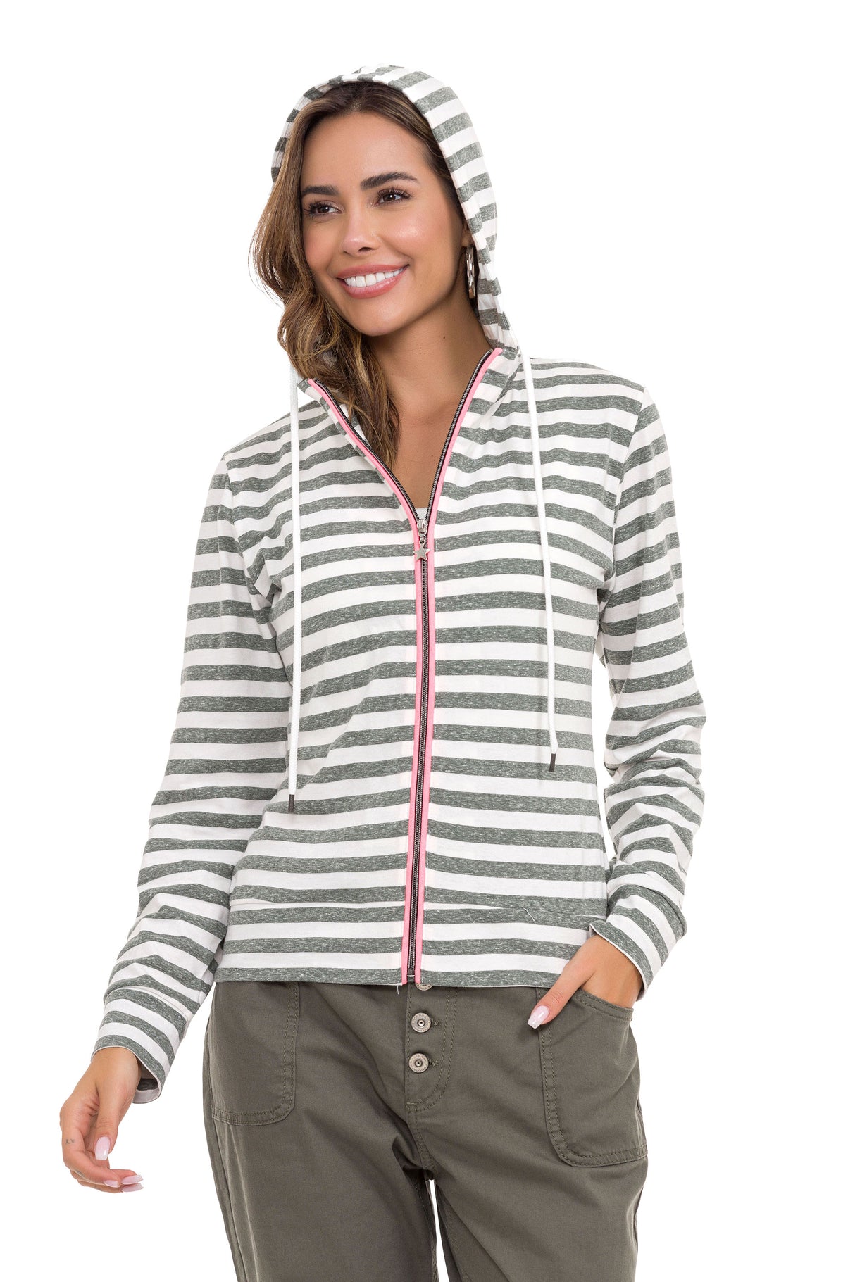 WL354 Sudadera a Rayas para Mujer