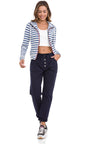 WL354 Sudadera a Rayas para Mujer