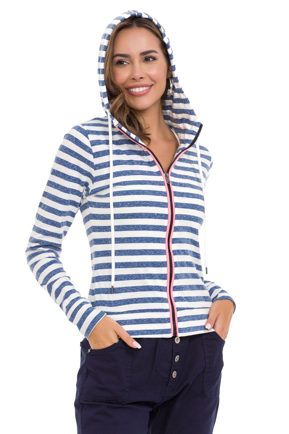 WL354 Sudadera a Rayas para Mujer
