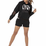 WLK177 BLACK DAMEN JOGGINGANZUG
