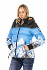 WM119 Women's winter jacket with a razor print