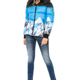 WM119 Women's winter jacket with a razor print