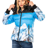 WM119 Women's winter jacket with a razor print