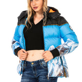 WM119 Women's winter jacket with a razor print