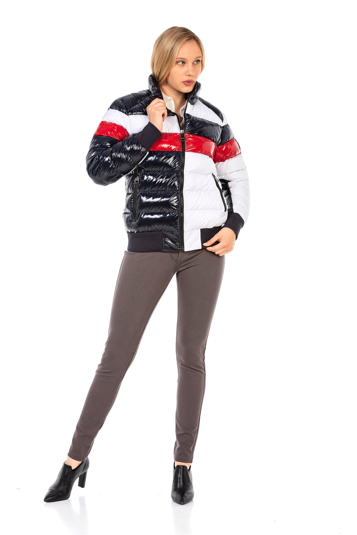 WM120 Winterjack voor dames met geweldig glansontwerp