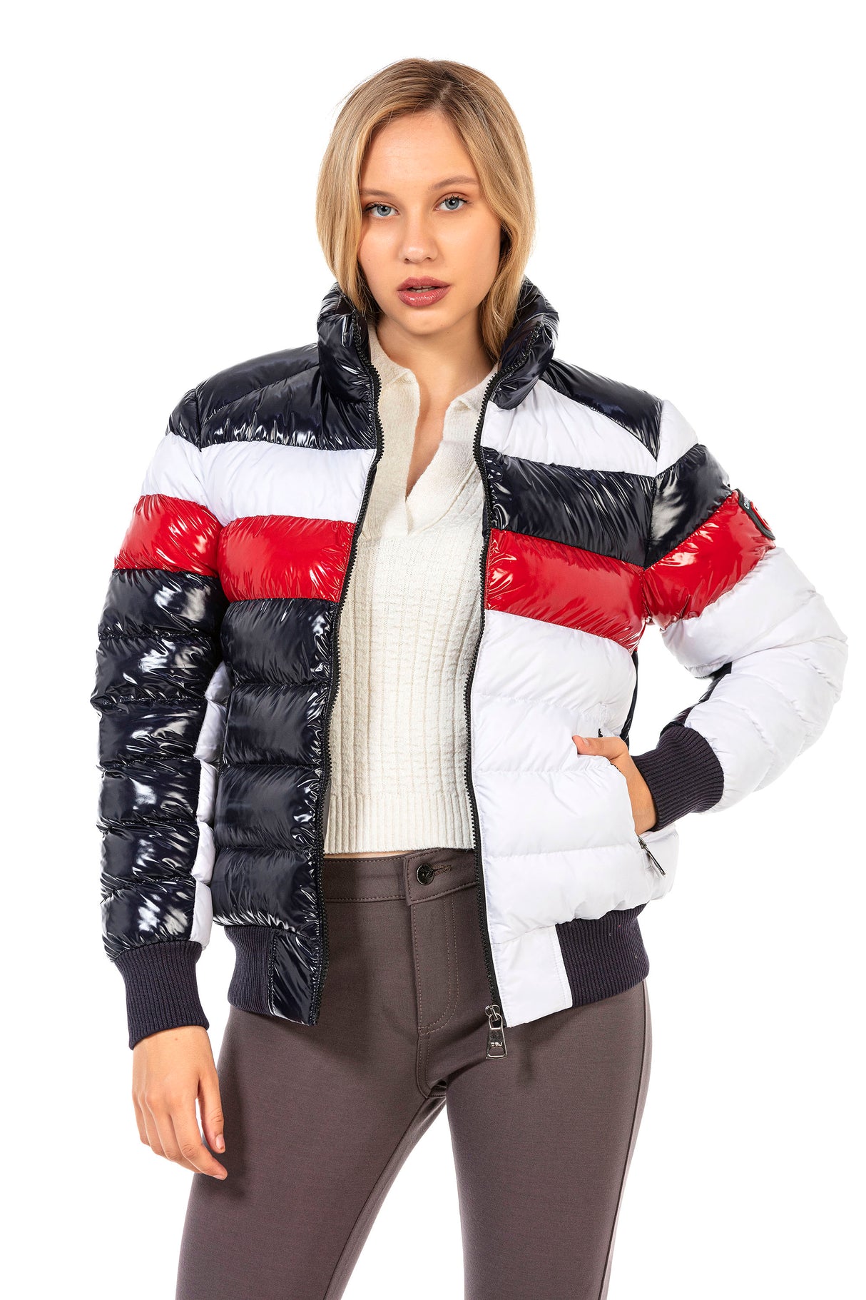WM120 Winterjack voor dames met geweldig glansontwerp