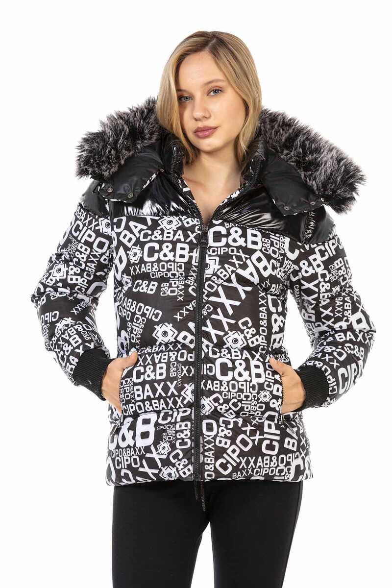 WM129 Abrigo de mujer estampado