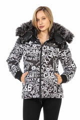 WM129 Abrigo de mujer estampado