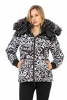WM129 Abrigo de mujer estampado