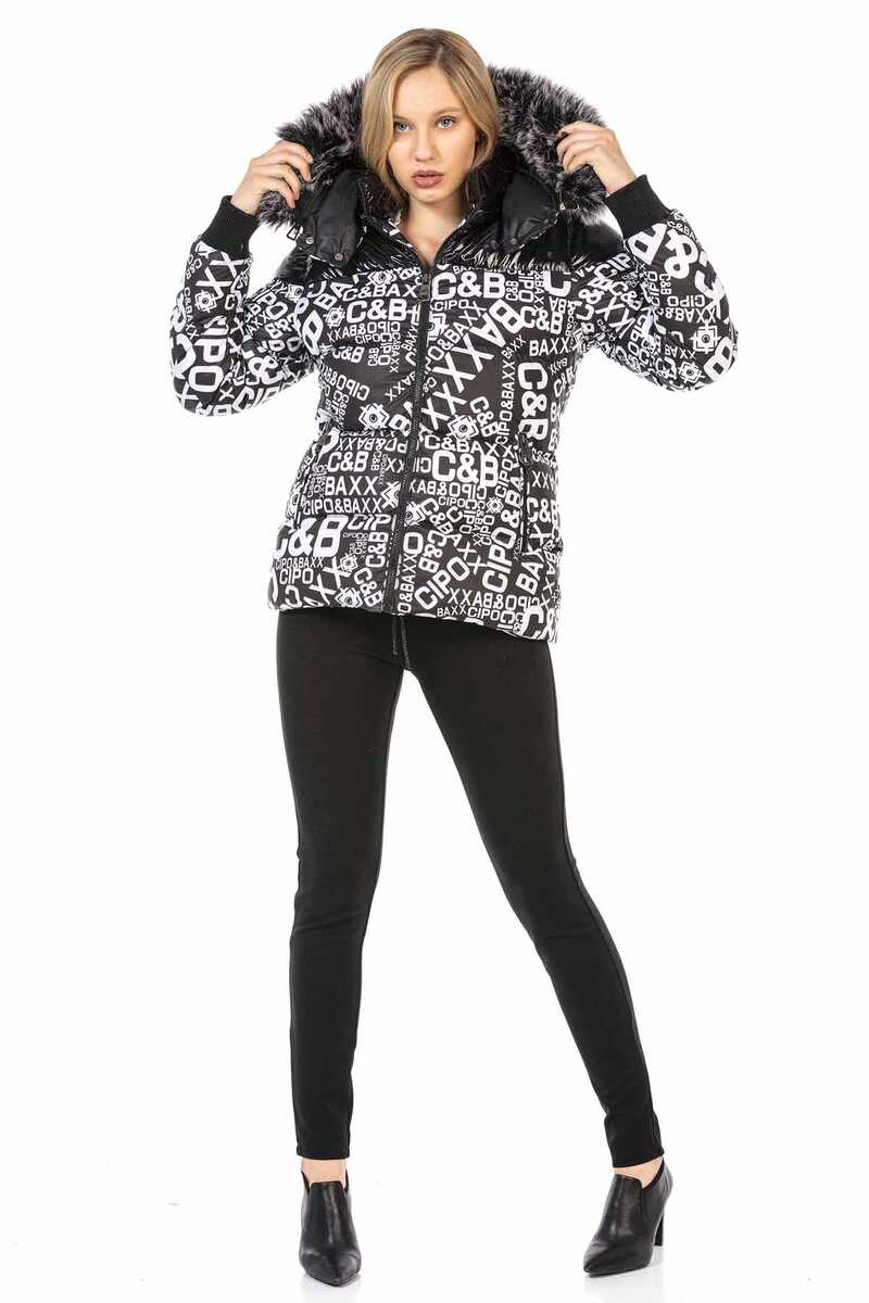 WM129 Abrigo de mujer estampado