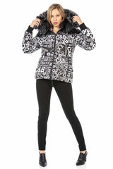 WM129 Abrigo de mujer estampado