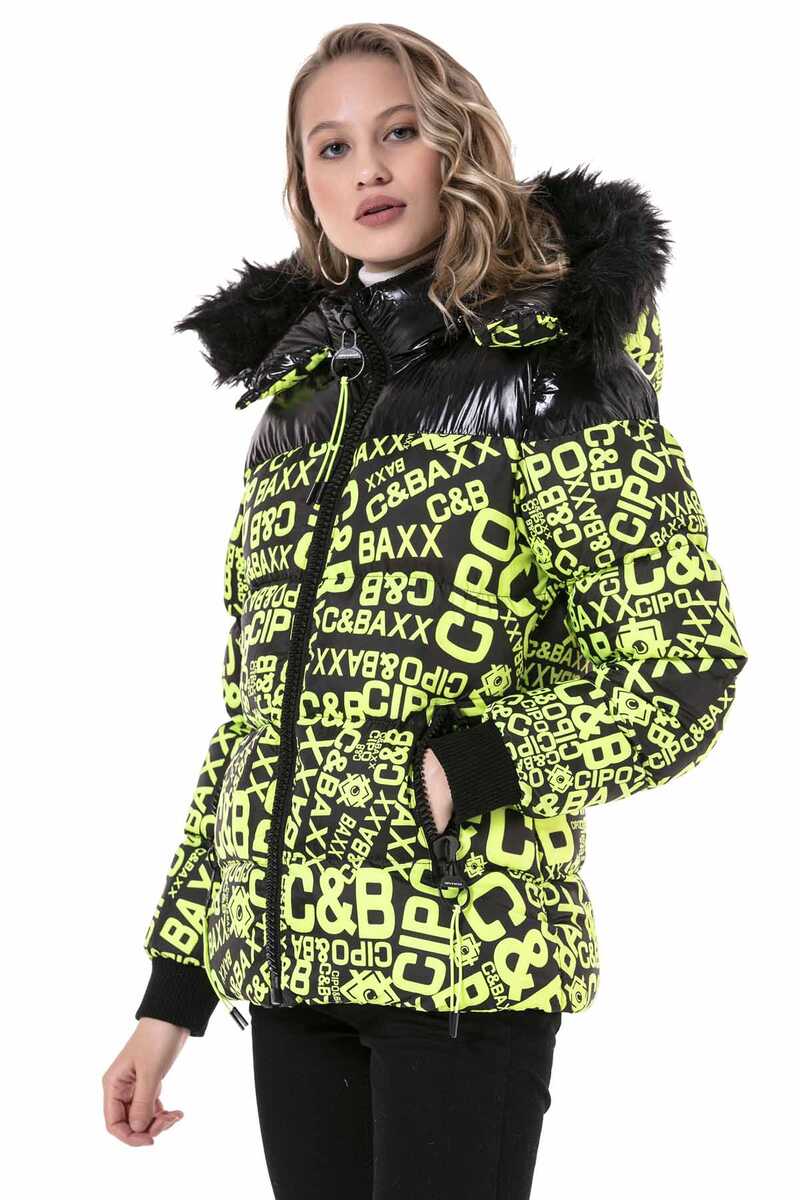 WM129 Abrigo de mujer estampado