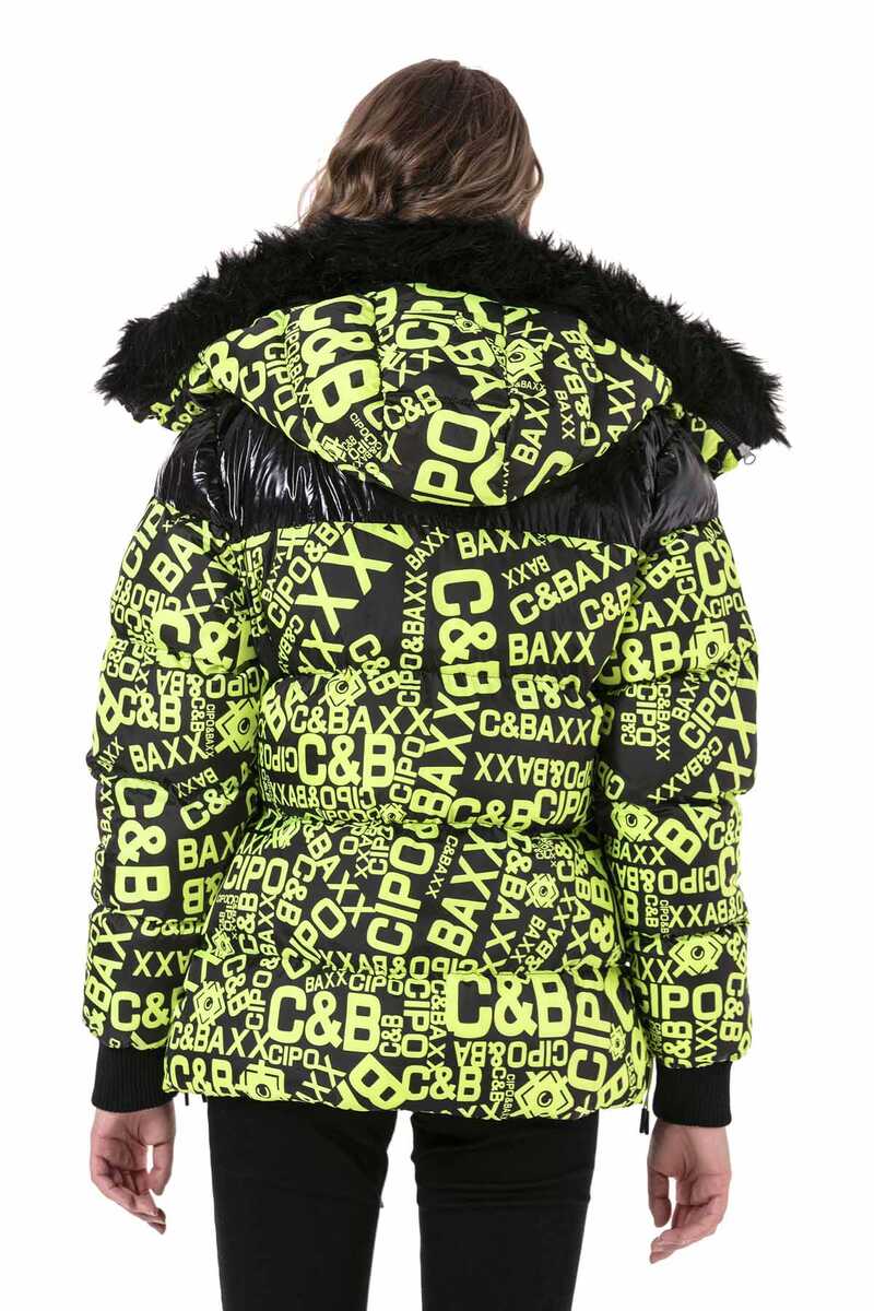 WM129 Abrigo de mujer estampado
