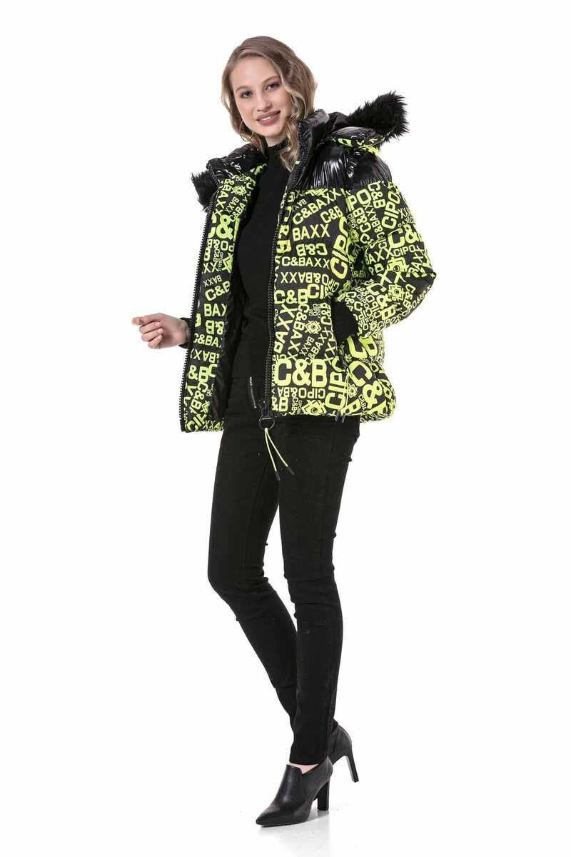 WM129 Abrigo de mujer estampado