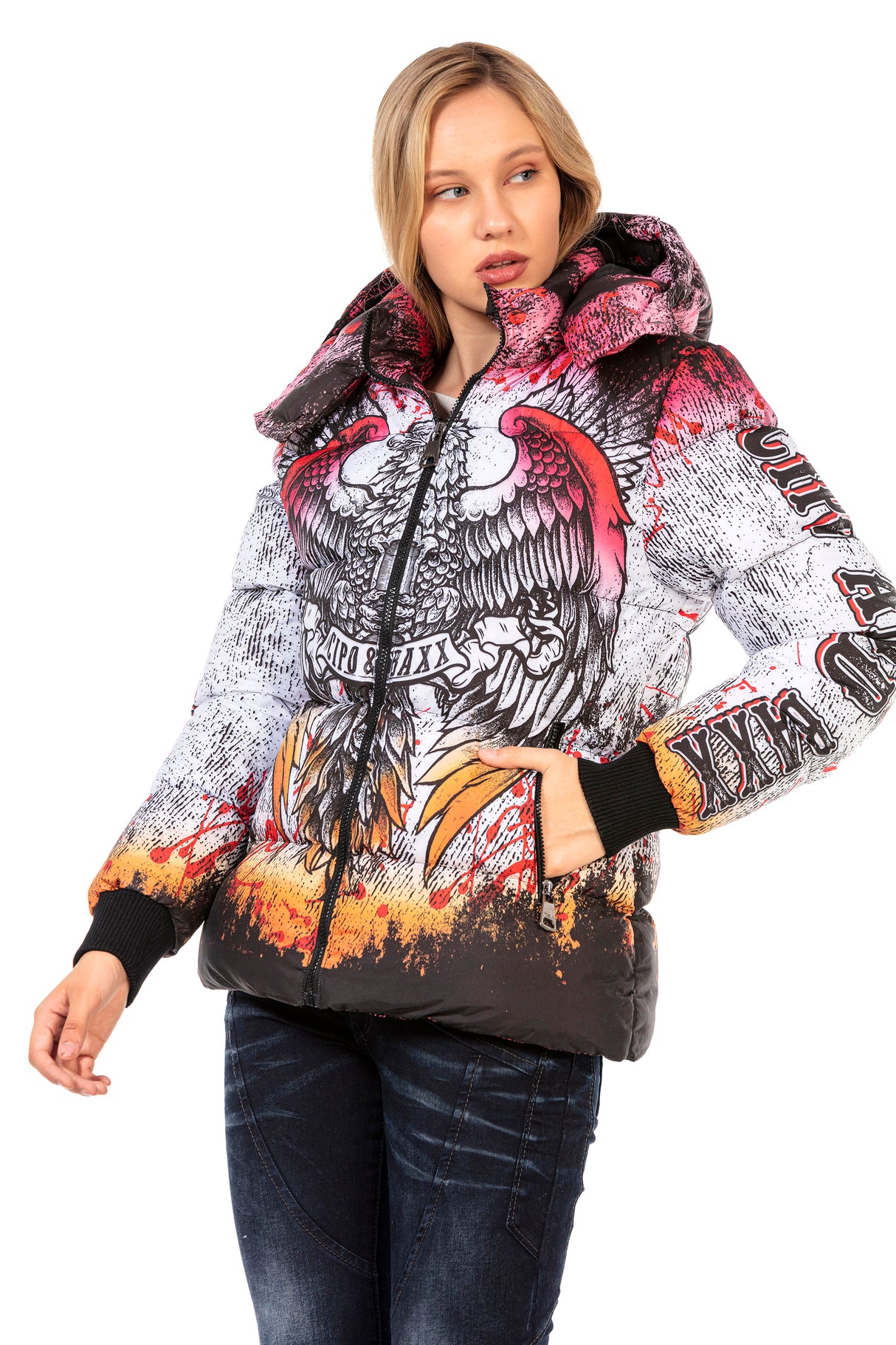 Veste d'hiver pour femmes WM130 avec imprimé tout au long de tout