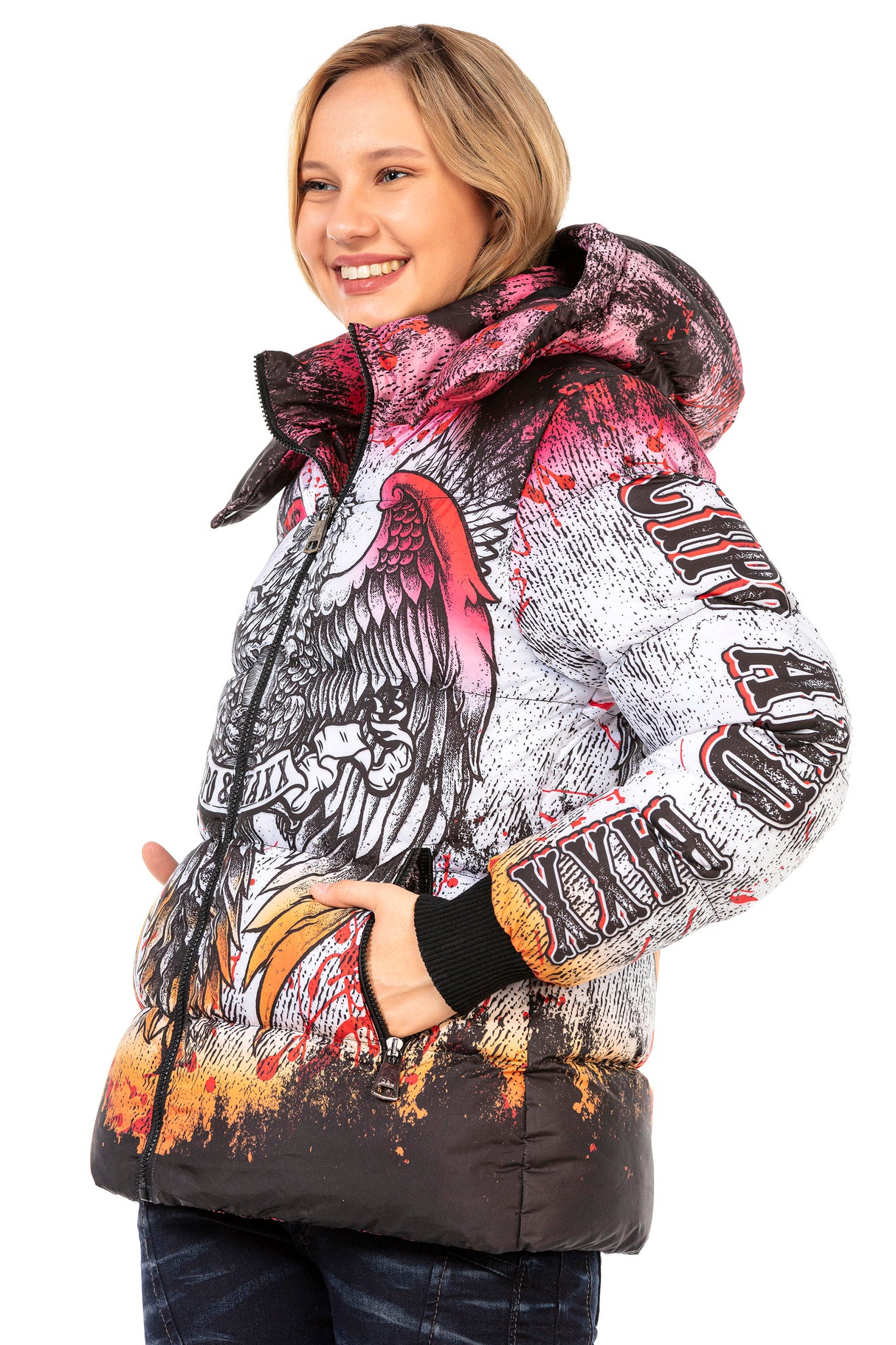 Veste d'hiver pour femmes WM130 avec imprimé tout au long de tout