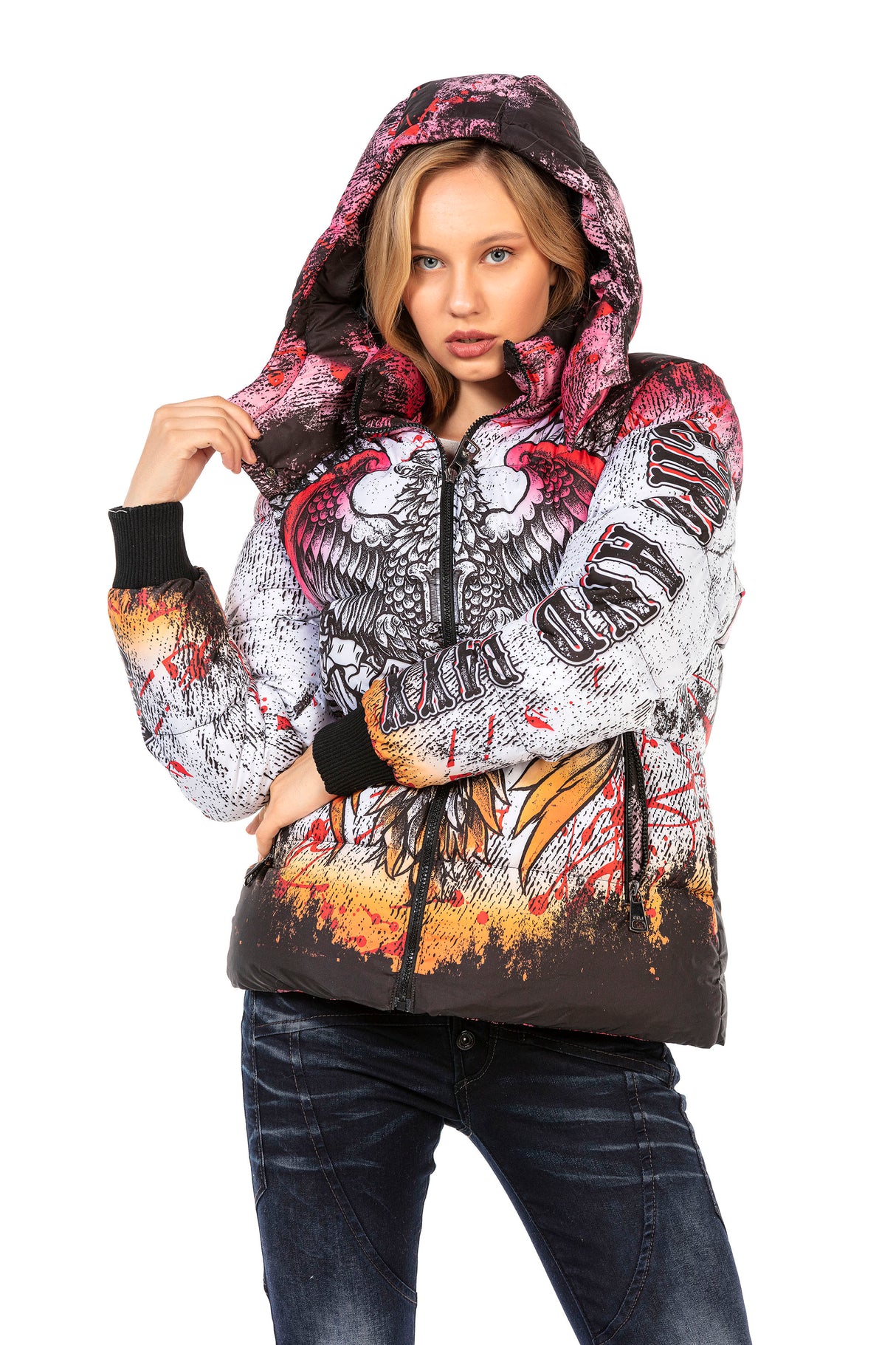 Veste d'hiver pour femmes WM130 avec imprimé tout au long de tout