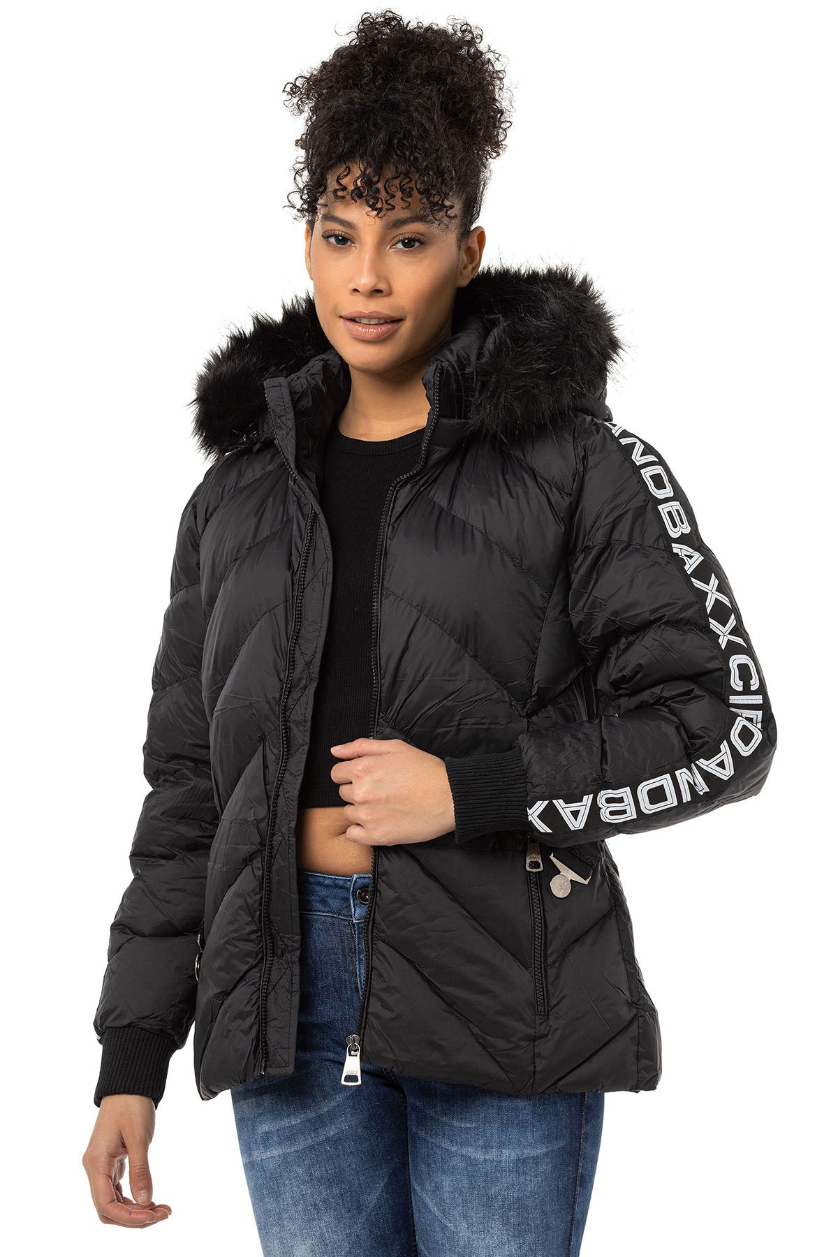 WM133 Veste d'hiver pour femmes avec ceinture