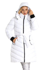 WM135 Winterjack voor dames quilt jas met verwijderbare kap