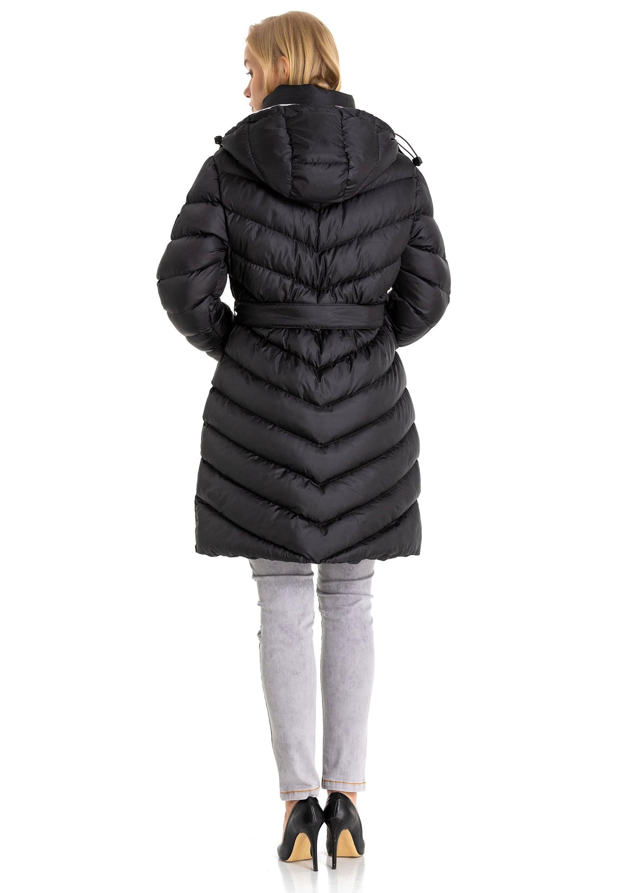 WM135 Giacca invernale femminile con cappuccio rimovibile