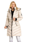 WM135 damska zimowa kurtka pikowana z zdejmowanym kapturem