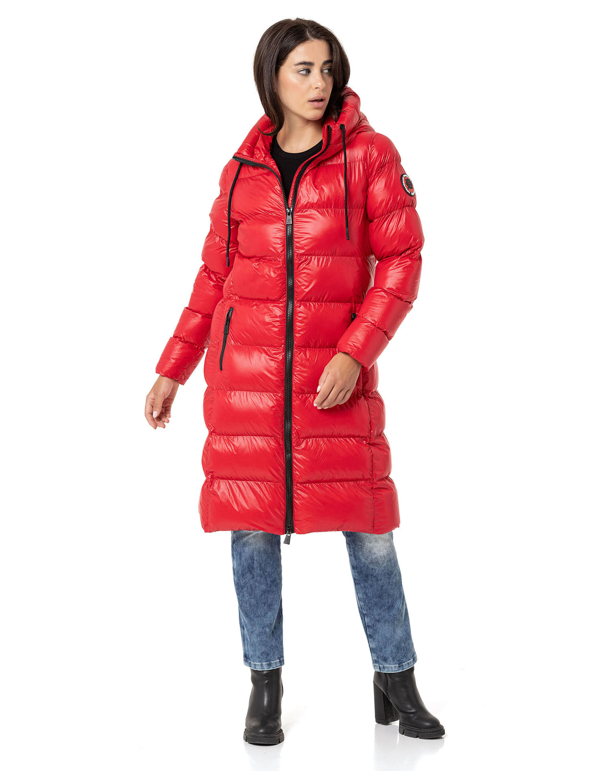 WM137 Damen Winter Steppmantel im Eleganten Design