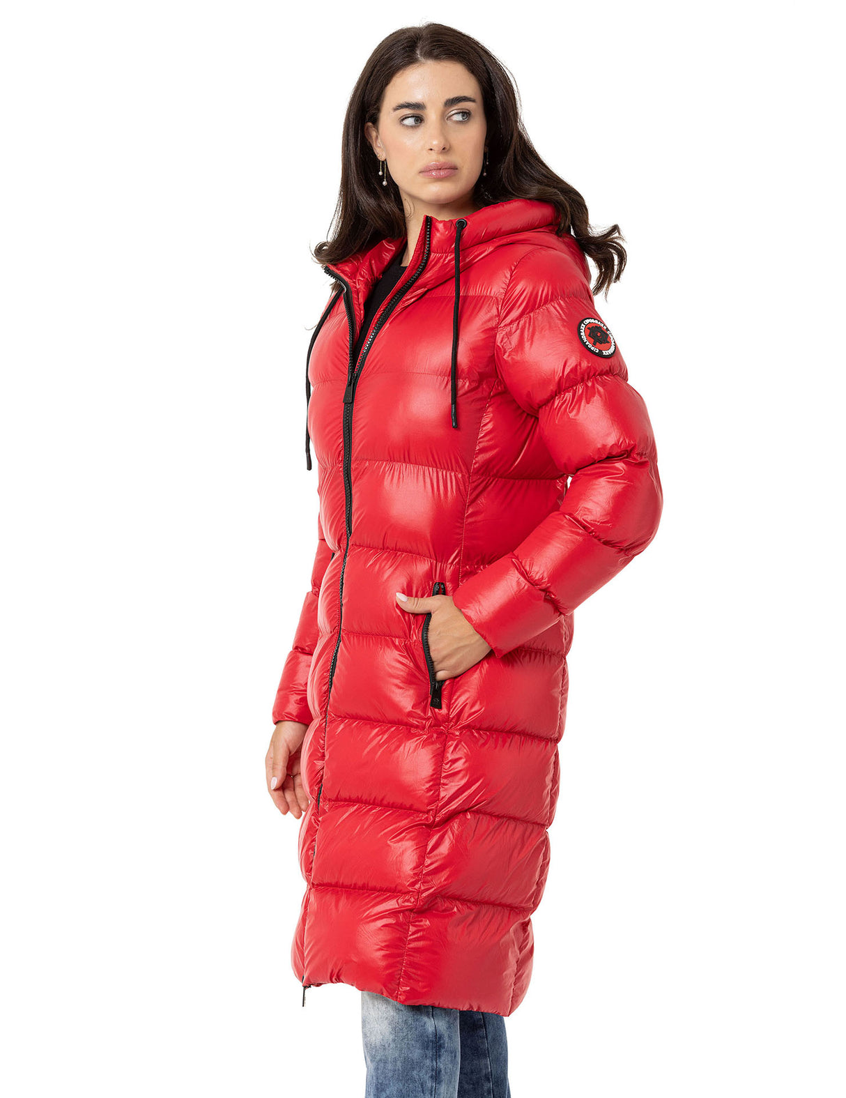 WM137 Damen Winter Steppmantel im Eleganten Design