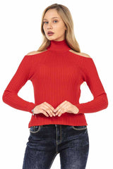 WP205 women knitting sweaters with stylish cut-outs