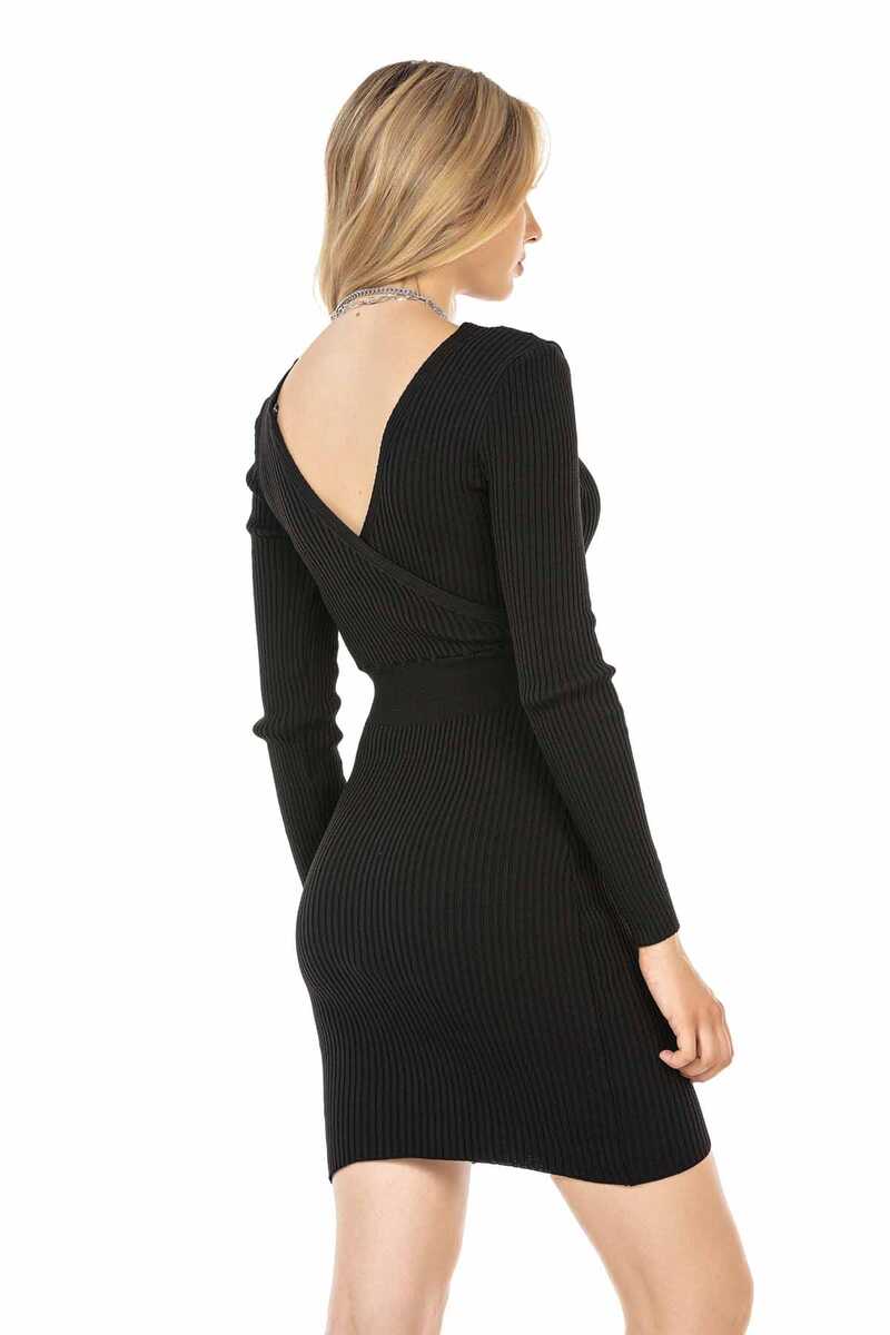 WP222 Vestido Manga larga con cuello en V 