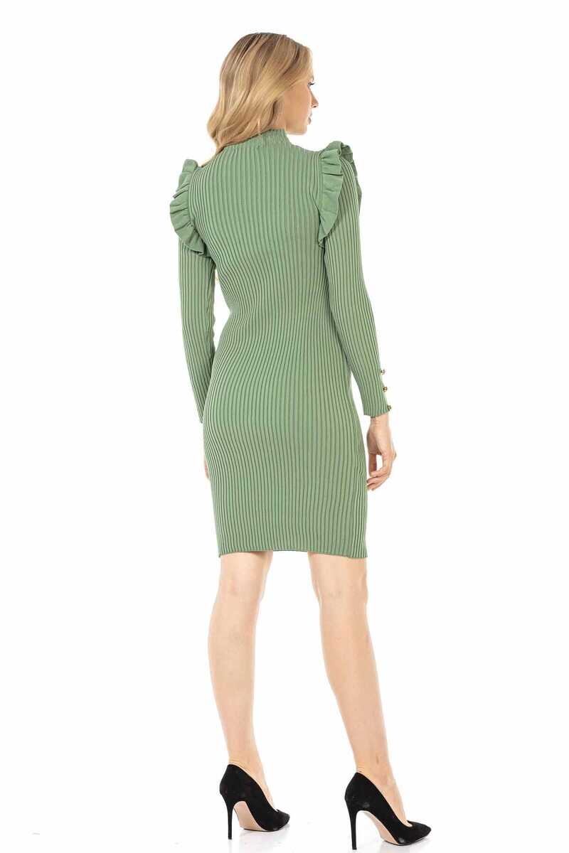  WP224 Vestido de punto con botones de mujer