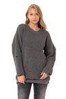 WP240 Women's knit sweater with long sleeve in a contrasting colour
