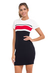  WP257 Vestido tejido a rayas para mujeres