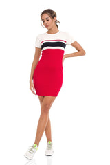  WP257 Vestido tejido a rayas para mujeres