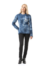 WP268 Damen Strickpullover – Pullover mit Tie-Dye Muster & Rippstruktur | Moderner Casual-Look für Alltag & Streetwear