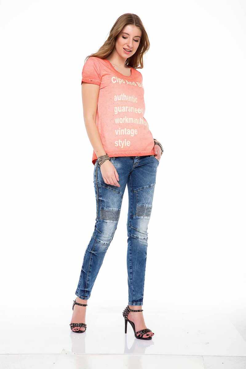 WT223  Camiseta Mujer en un aspecto vintage