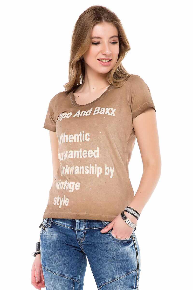 WT223  Camiseta Mujer en un aspecto vintage