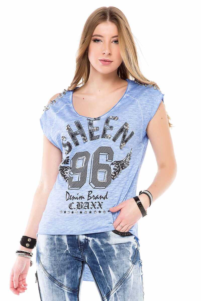 WT237 Women's T-Shirt with open back design