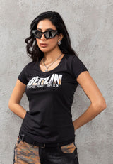 WT259 Camiseta  Women con un extraordinario estampado de Berlín